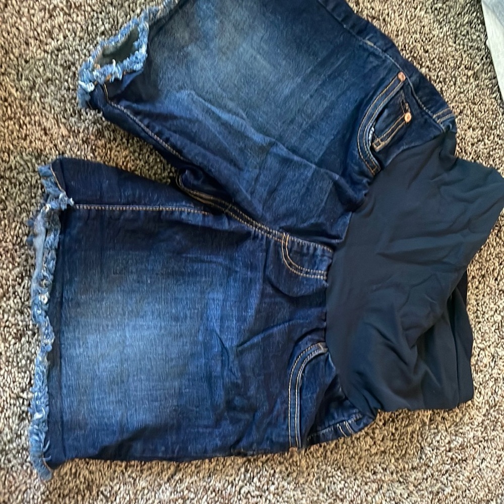 Indigo Blue Maternity Shorts
